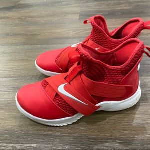 Mens Nike LeBron Soldier 12 TB University Red Basketball Shoes